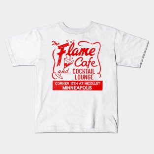 The Flame Cafe and Cocktail Lounge Retro Defunct Minneapolis Kids T-Shirt